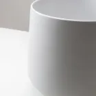 Handgedrehtes Aufsatzwaschbecken aus Porzellan - Nomad Viadurini