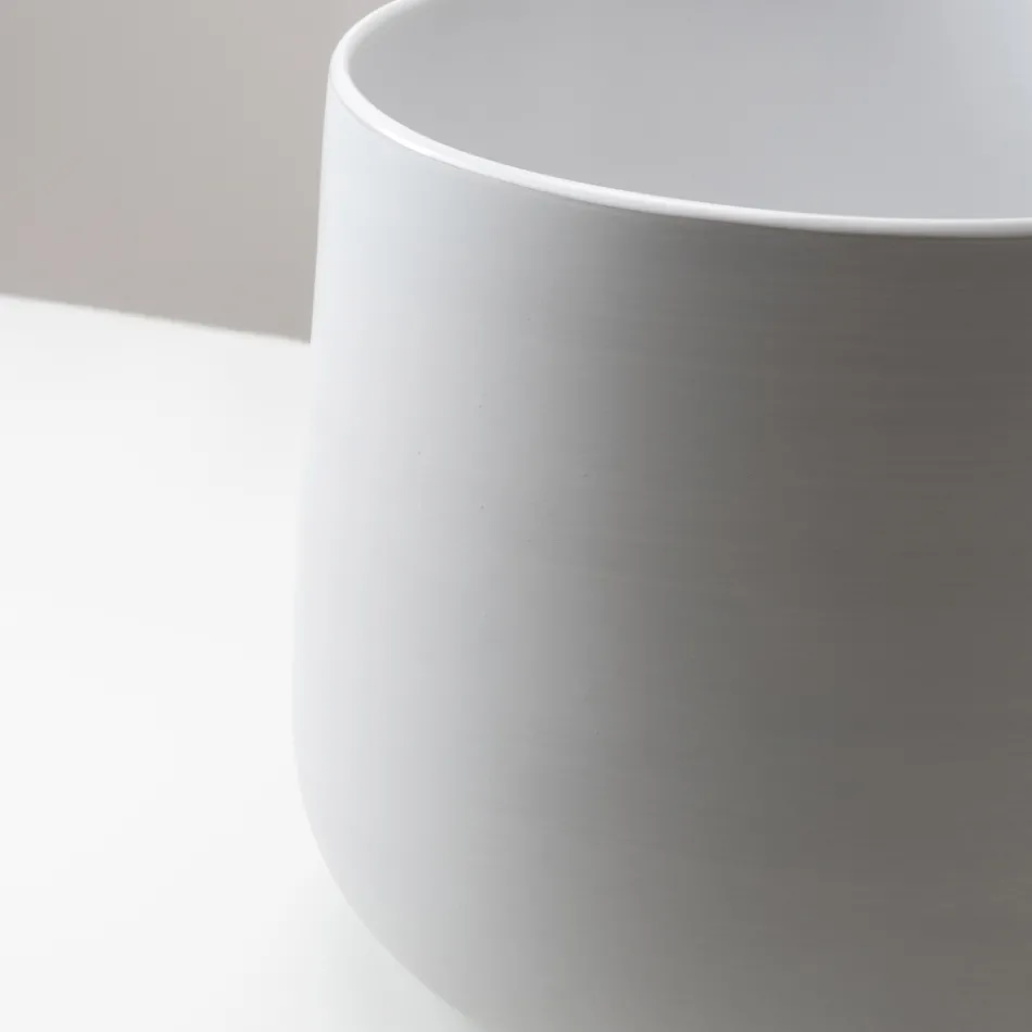 Handgedrehtes Aufsatzwaschbecken aus Porzellan - Nomad Viadurini