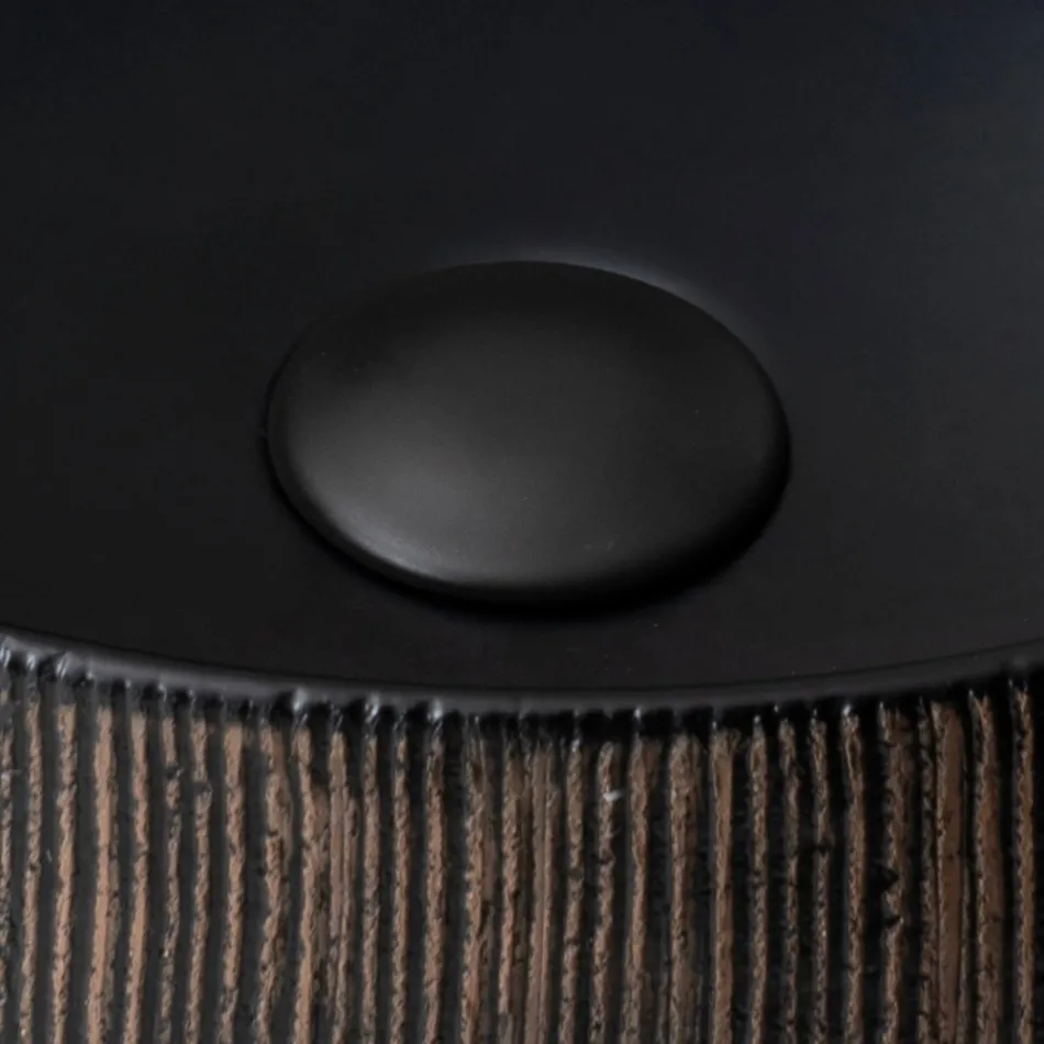 Balance Hand-Stripped Natural Red Earth Aufsatzwaschbecken Viadurini