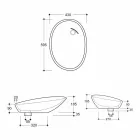 Design geneigten Keramik Waschbecken in Italien glänzend gemacht Viadurini