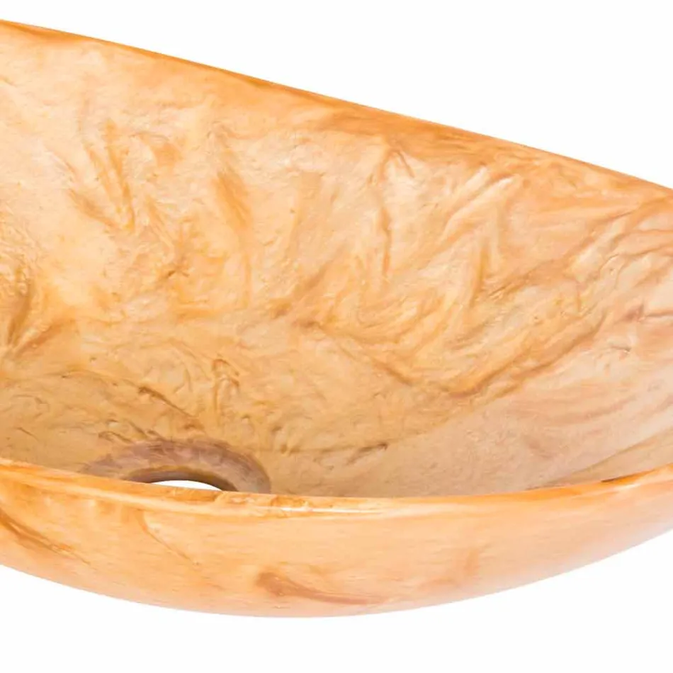 Modernes Aufsatzwaschbecken aus Kunstharz - Malegno Viadurini