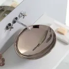 Modernes Aufsatzwaschbecken aus Platin-Keramik, hergestellt in Italy Animals Viadurini