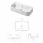 Modernes Aufsatzwaschbecken aus farbiger Keramik von Oliena Viadurini