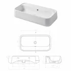 Modernes Aufsatzwaschbecken aus farbiger Keramik von Oliena Viadurini