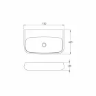 Aufsatz- oder Wandmontierter Keramikwaschtisch L 75 cm in Italien, Gais Viadurini