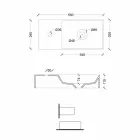 Rechteckiges Aufsatzwaschbecken aus Keramik Made in Italy - Act Viadurini