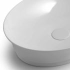 Arbeitsplatte Oval Modern Design Keramik Waschbecken Made in Italy - Zarro Viadurini