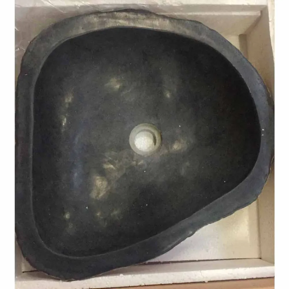 Waschbecken einzigen Stück Basalt in Hassan Lager Viadurini