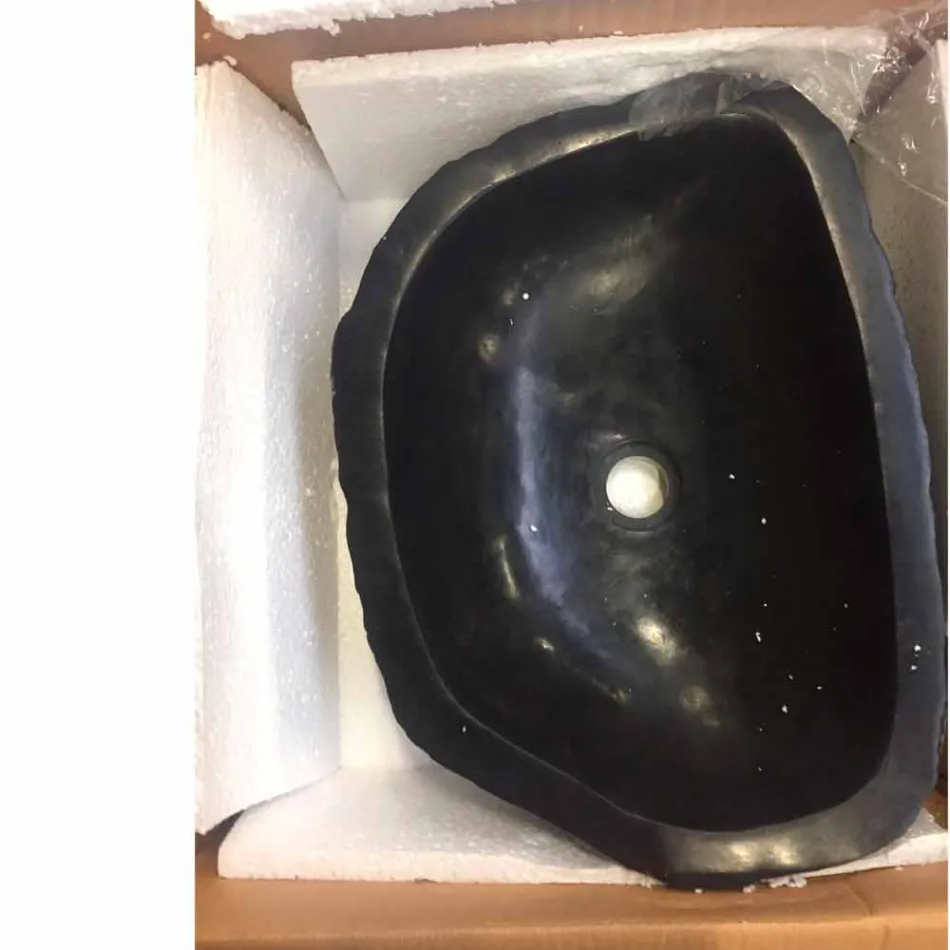 Waschbecken einzigen Stück Basalt in Hassan Lager Viadurini