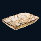 Einteiliges Aufsatzwaschbecken aus Inez Kunstharz, handgefertigt Viadurini