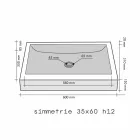 Arbeitsplatte Unterstützung Rechteckige Stein Natural Black Satun Viadurini