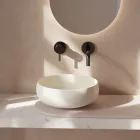 Rundes Aufsatzwaschbecken aus farbiger Keramik, hergestellt in Italien – Schüssel Viadurini