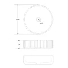 Rundes Aufsatzwaschbecken aus Travertinmarmor – Cattleya Viadurini