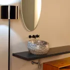 Caiman Ceramic runder Aufsatzwaschtisch in Italien Elisa Design Viadurini