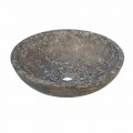 Aufsatzwaschbecken rund  aus Naturstein Moyo