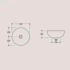 Rundes Aufsatzwaschbecken aus glänzender Keramik Made in Italy - Chicco Viadurini