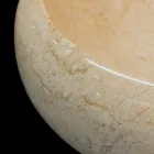 aus runden Waschbecken aus Naturstein Layla Weiß Viadurini