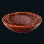 Rundes Aufsatzwaschbecken aus Kunstharz und Nubestein Viadurini