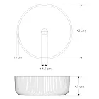 Rundes Aufsatzwaschbecken aus venezianischem Plissè-Glas, hergestellt in Italien – Zirkon Viadurini