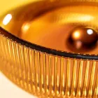 Rundes Aufsatzwaschbecken aus venezianischem Plissè-Glas, hergestellt in Italien – Zirkon Viadurini