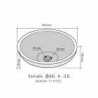 Arbeitsplatte Unterstützung Tondo Honig mit Outside Polished Nusa Viadurini