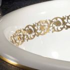 Unterputzwaschbecken aus Schamott und Gold made in Italy, Otis Viadurini