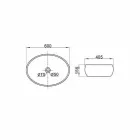 Ovales Aufsatzwaschbecken aus weißer Keramik Made in Italy - Bergen Viadurini