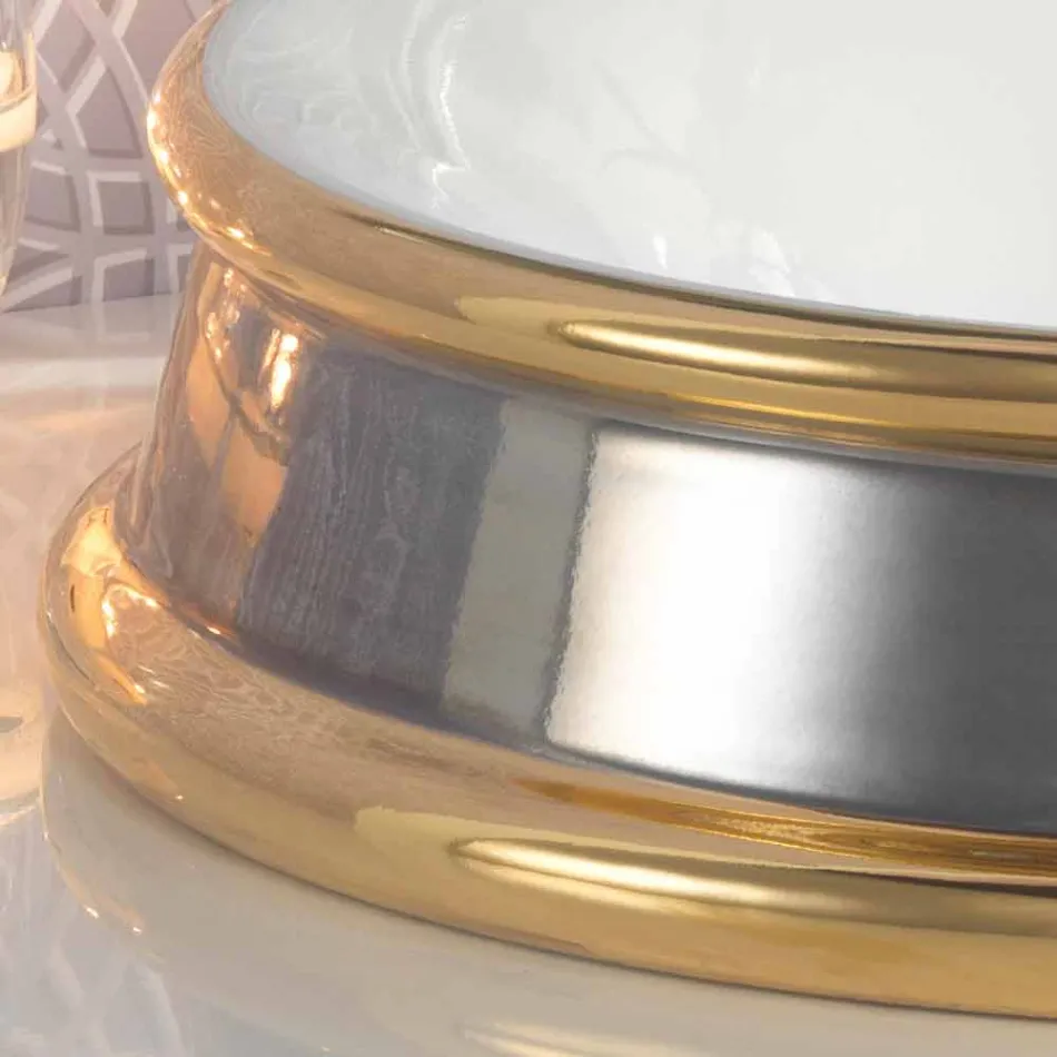 Design-Waschbecken aus Schamott, hergestellt in Italien, Manilo Viadurini