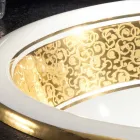 Rundes Einbauwaschbecken aus Schamott und Gold made in Italy, Otis Viadurini