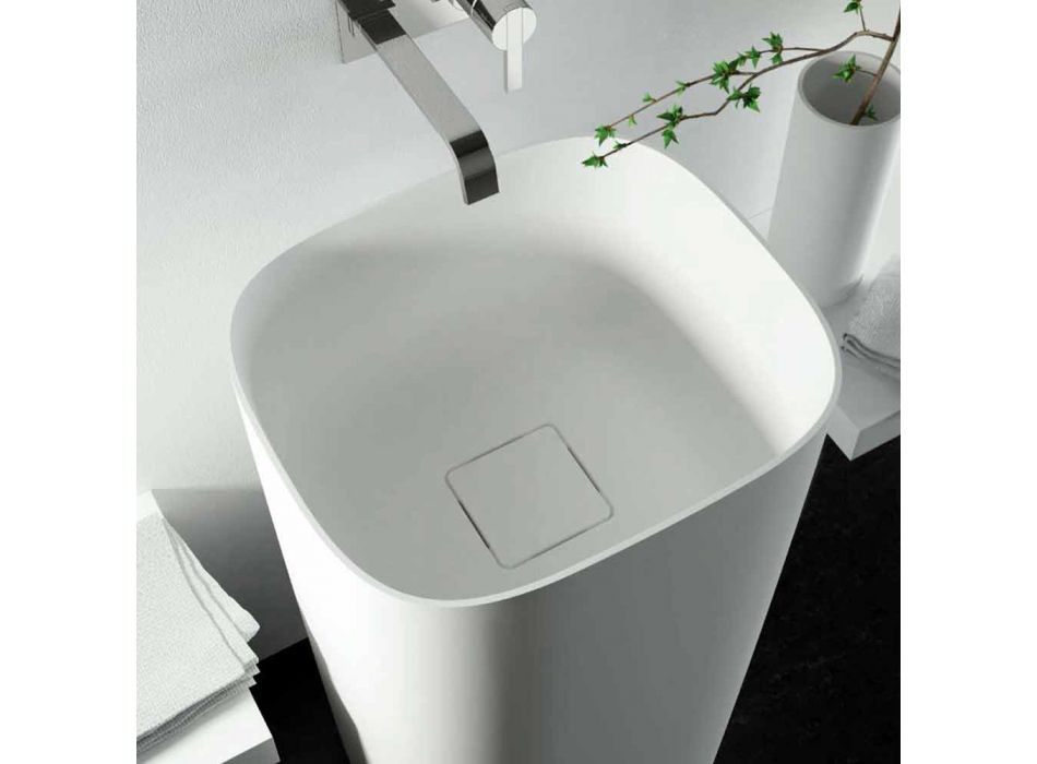 Freistehendes rundes freistehendes Bodenwaschbecken in italienischem Design, Lallio Viadurini