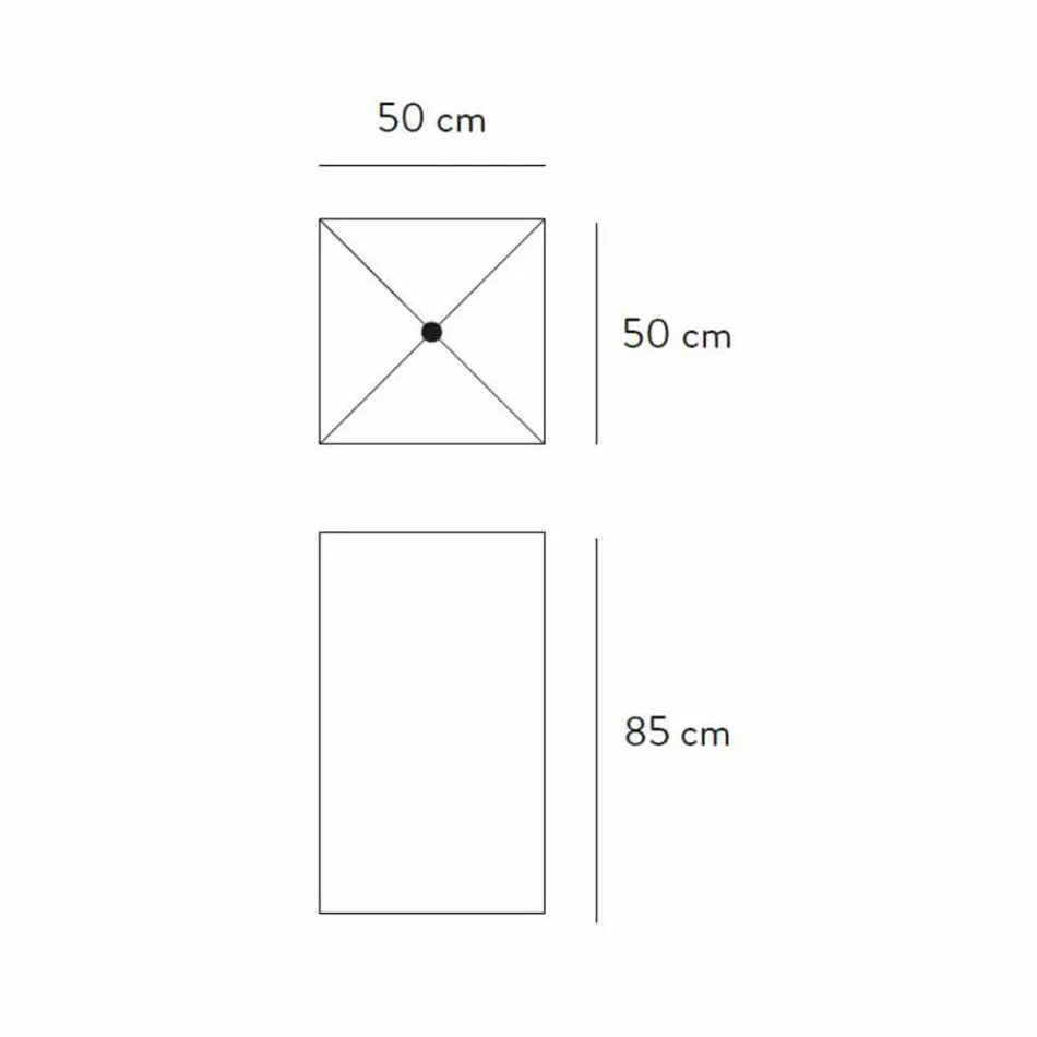Geometrisches Design-Bodenwaschbecken aus Feinsteinzeug 4 Ausführungen - Calogero Viadurini