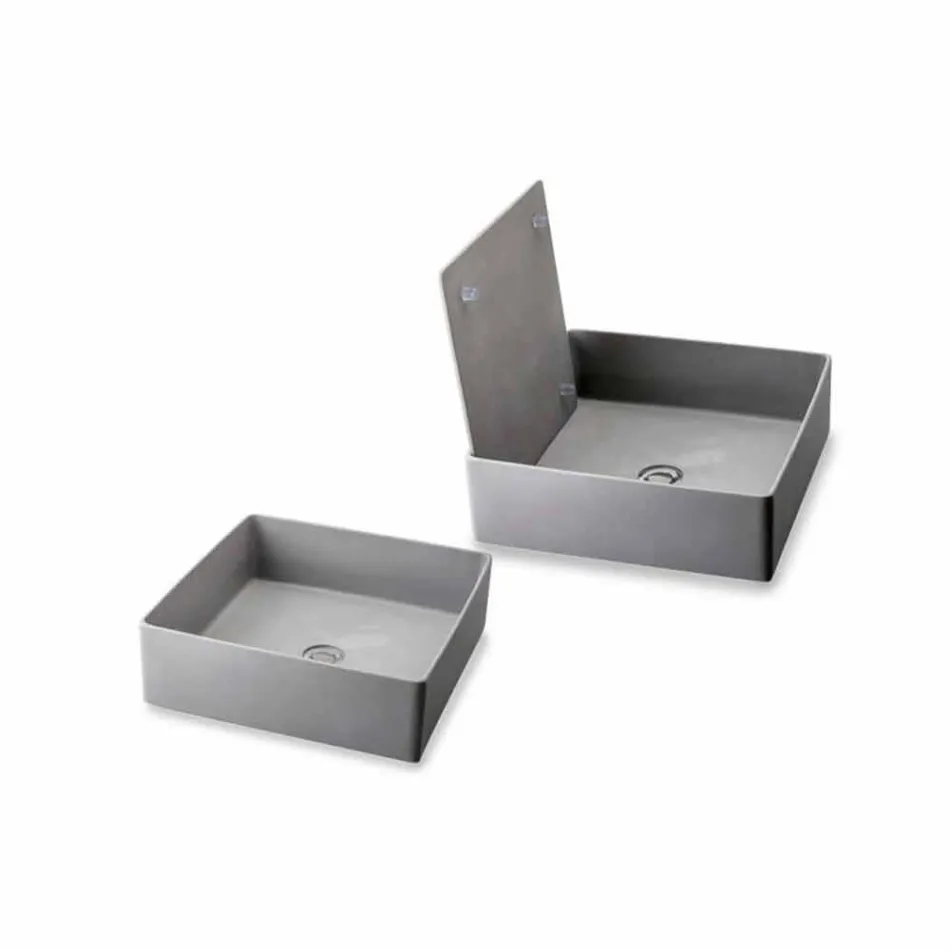 Design Arbeitsplatte Waschbecken mit Harzplatte - Duca Viadurini