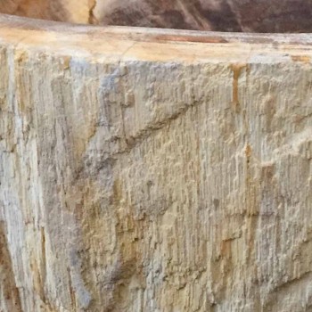 Handgefertigte Designspüle in Star Big fossil wood
