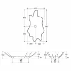 Keramik-Aufsatzwaschbecken des modernen Designs hergestellt in Italien Rayan Viadurini