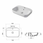 Design Waschtisch oder Wand aus Keramik Riardo Viadurini