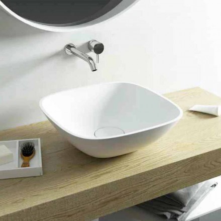 Freistehendes Waschbecken ba quadratisches Badezimmer hergestellt in Italien Taormina Mini Viadurini