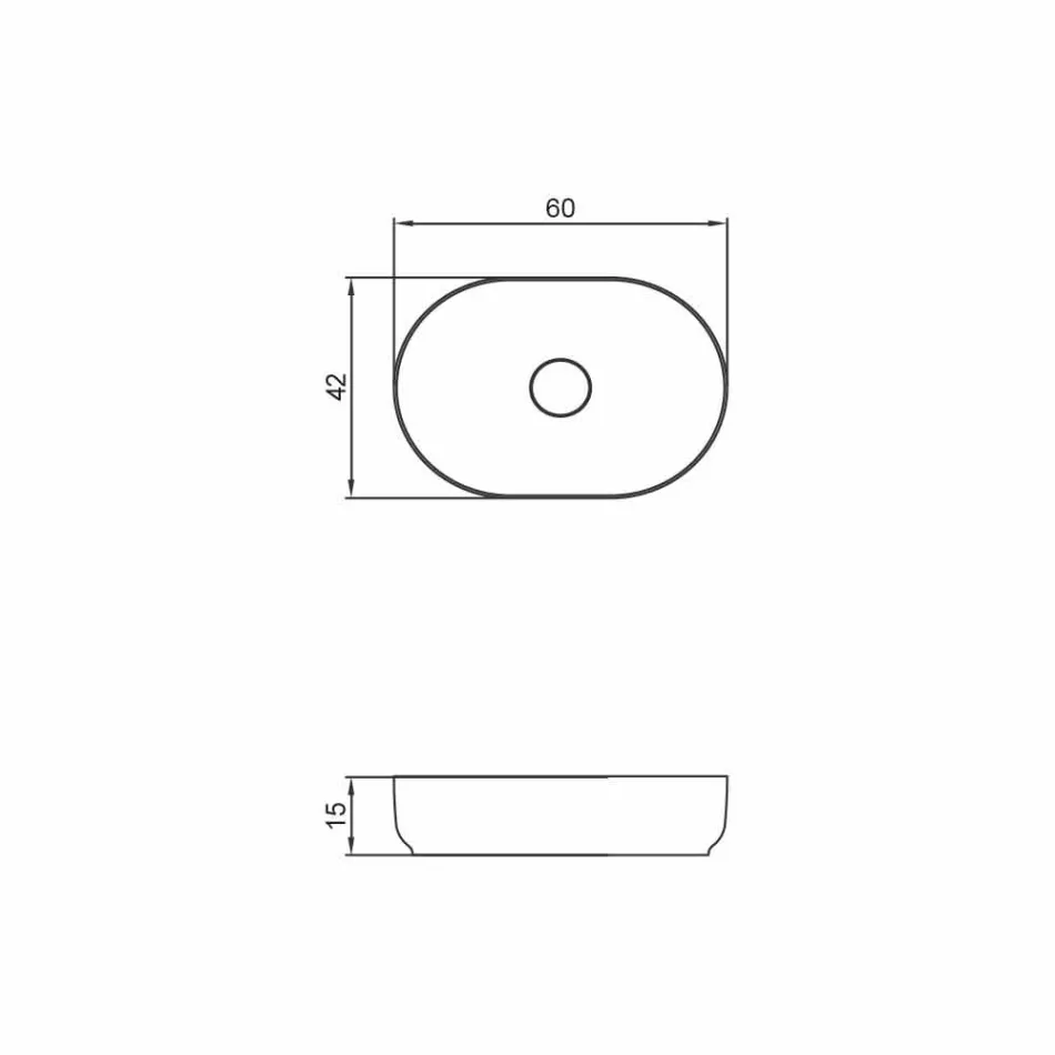 Freistehendes Badezimmer Design Waschbecken in Italien Dalmine Medium Viadurini