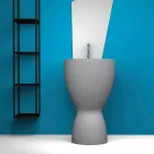 Modernes freistehendes Keramikwaschbecken made in Italy, Basile Viadurini