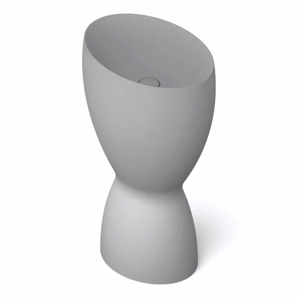 Modernes freistehendes Keramikwaschbecken made in Italy, Basile Viadurini