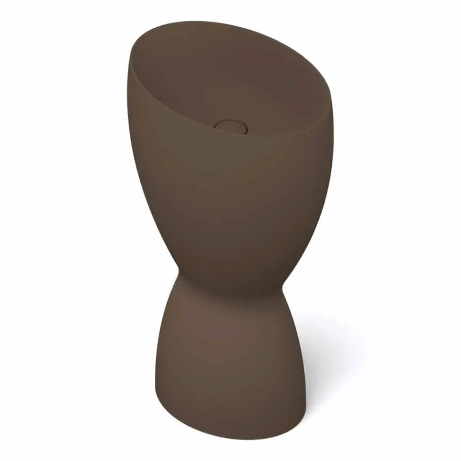 Modernes freistehendes Keramikwaschbecken made in Italy, Basile Viadurini