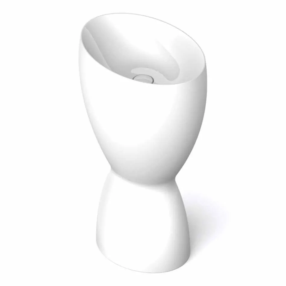 Modernes freistehendes Keramikwaschbecken made in Italy, Basile Viadurini