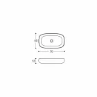 Modernes Design Weißes Keramik-Arbeitsplattenwaschbecken Made in Italy - Tune1 Viadurini