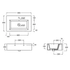 Hänge- oder Aufsatzwaschbecken aus farbiger Keramik Made in Italy - Quadro Viadurini