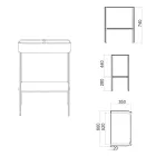 Keramikwaschbecken mit bodenstehender Struktur und Ablage, hergestellt in Italien – Graffa Viadurini