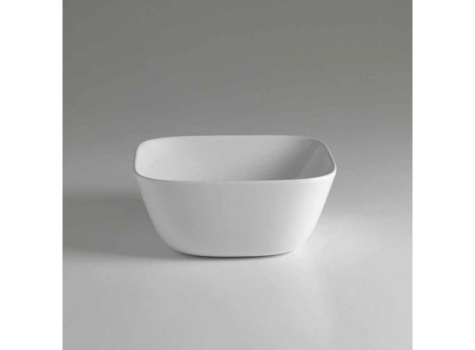 Made in Italy Design Square Arbeitsplatte Keramik Waschbecken - Sonne Viadurini