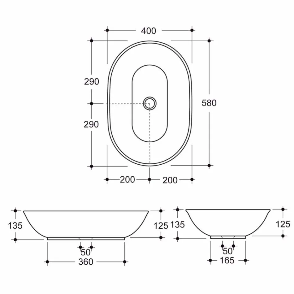 Keramik-Waschtisch-Arbeitsplatte des modernen Designs hergestellt in Italien Viadurini