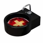 Aufsatz- / Aufsatzwaschbecken aus schwarzer Keramik made in Italy Tor Viadurini