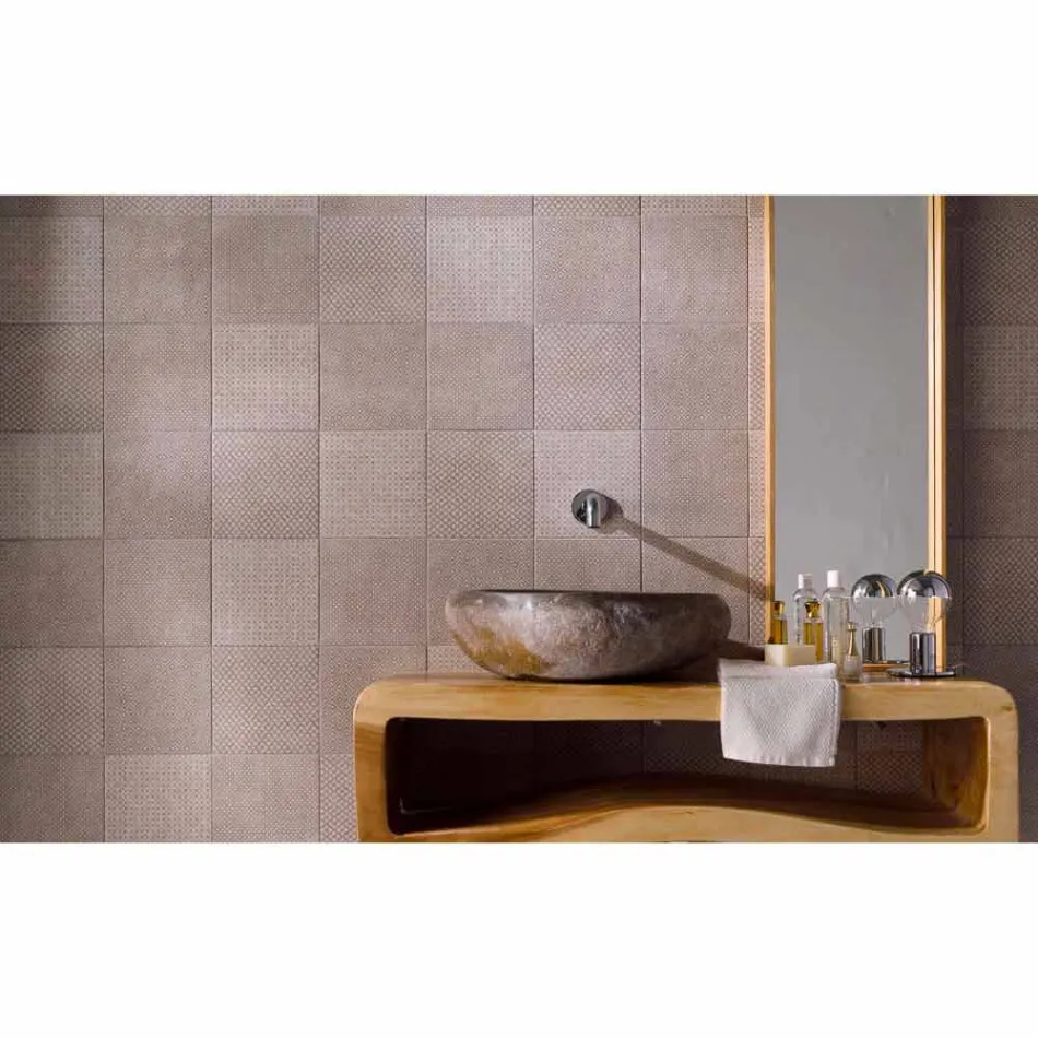 Handgefertigtes Arbeitsplattenwaschbecken in Pietra di Fiume - Aurea Viadurini