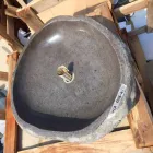 Handgefertigtes Arbeitsplattenwaschbecken in Pietra di Fiume - Aurea Viadurini