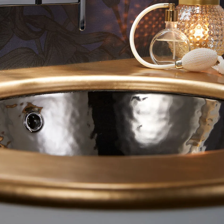 Einbauwaschbecken aus Schamotteton in 3 Ausführungen, hergestellt in Italien – Erioli Viadurini